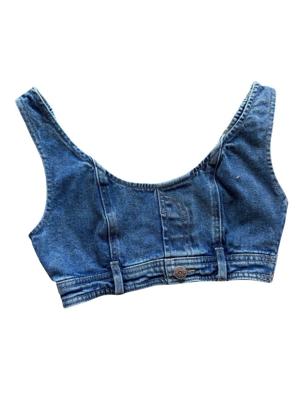 wild fable Blue Denim Cropped Bralette Top